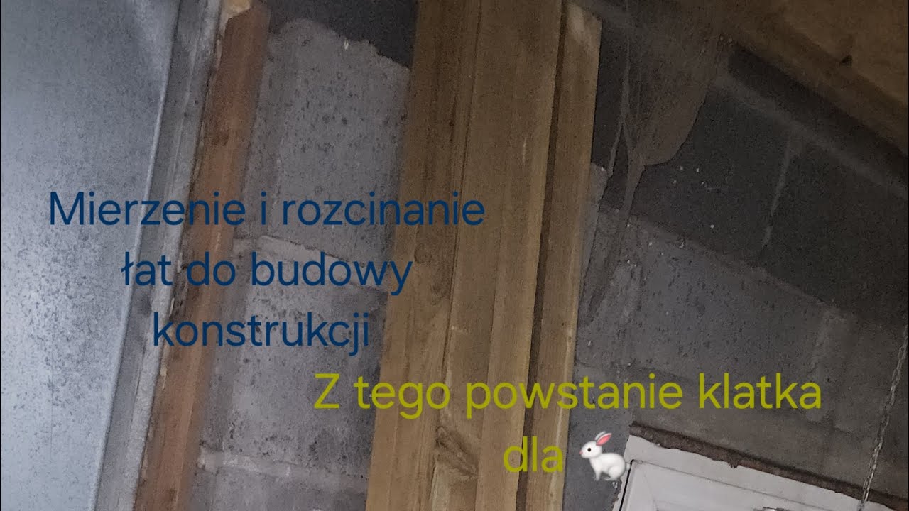 Mierzenie i rozcinanie łat do budowy konstrukcji😉 z tego powstanie klatka dla królików💪 Część 1/10 