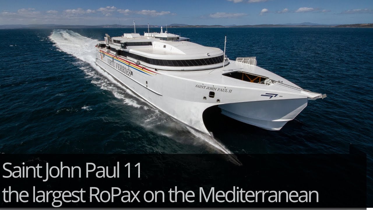Saint John Paul 11 the largest RoPax on the Mediterranean