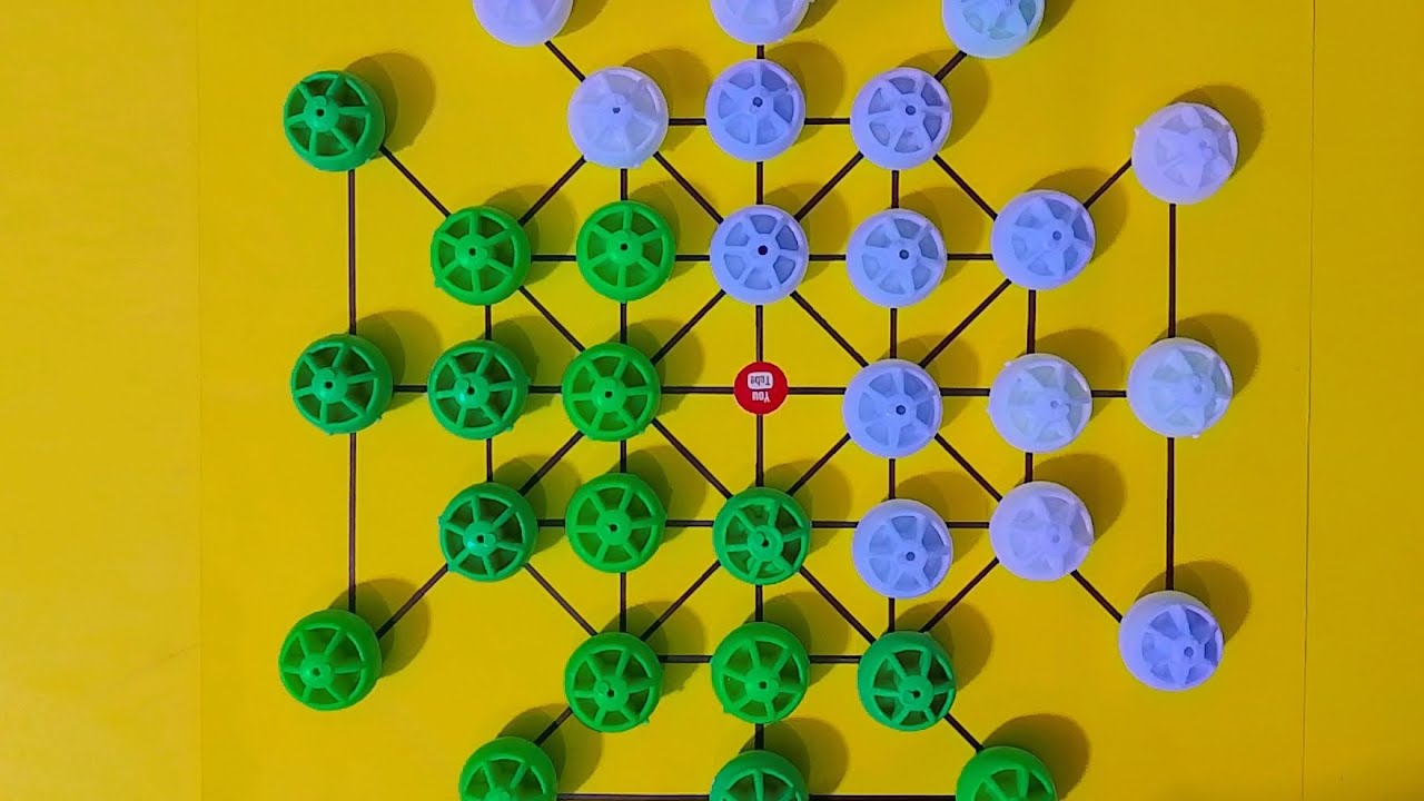 How to play 16 Beads village style Game, || Two players mind Game || Masterclass smart strategy Game