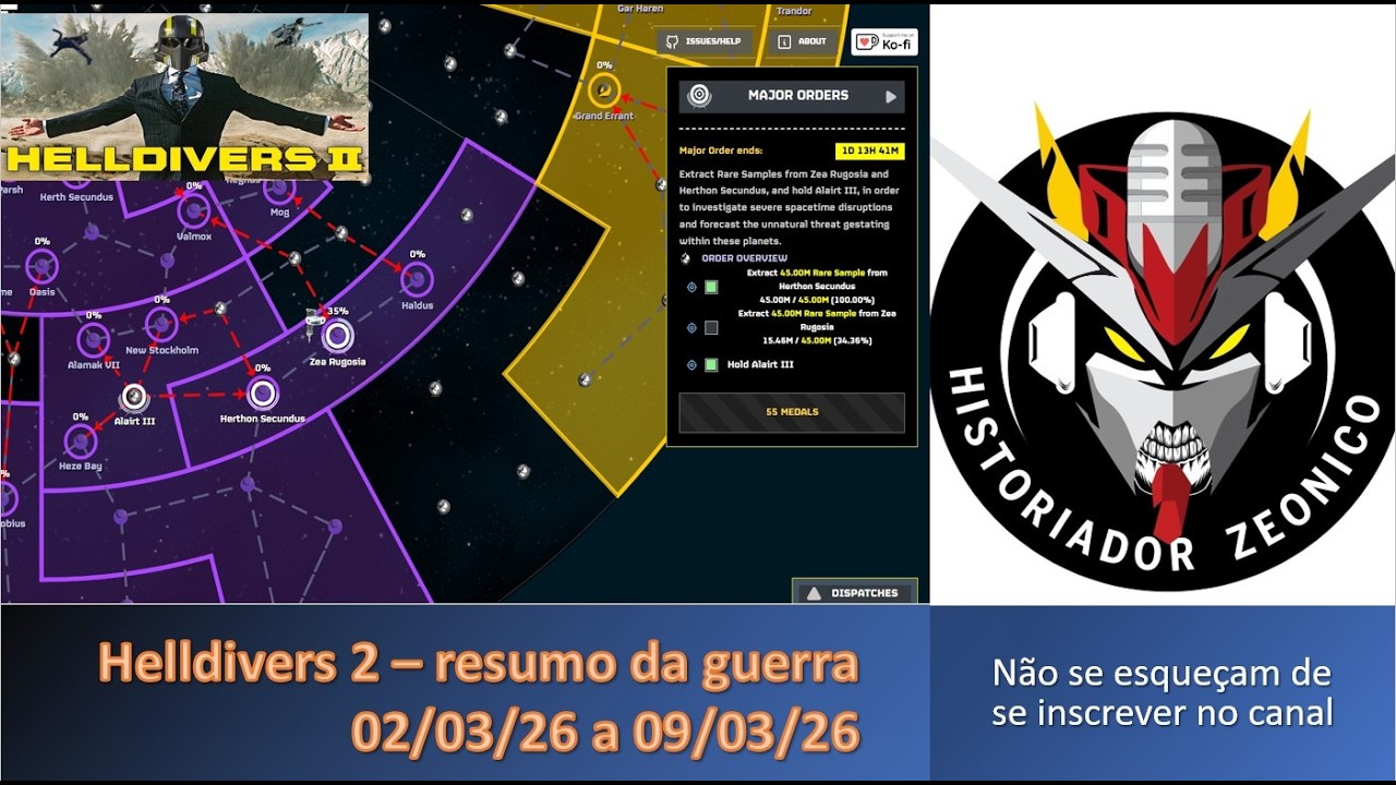 Helldivers 2 - resumo da guerra 02/03/26 a  09/03/26