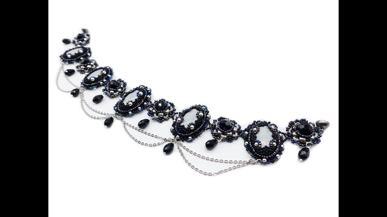 Schmuck, Halsband, Halskette, Gothic, Modeschmuck, Bead Embroidery