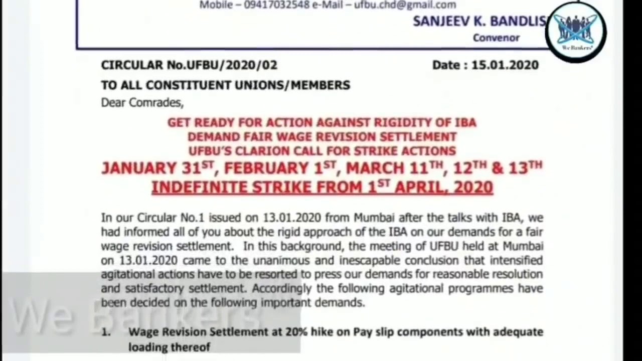 Bankers wage revision pending since nov 2017