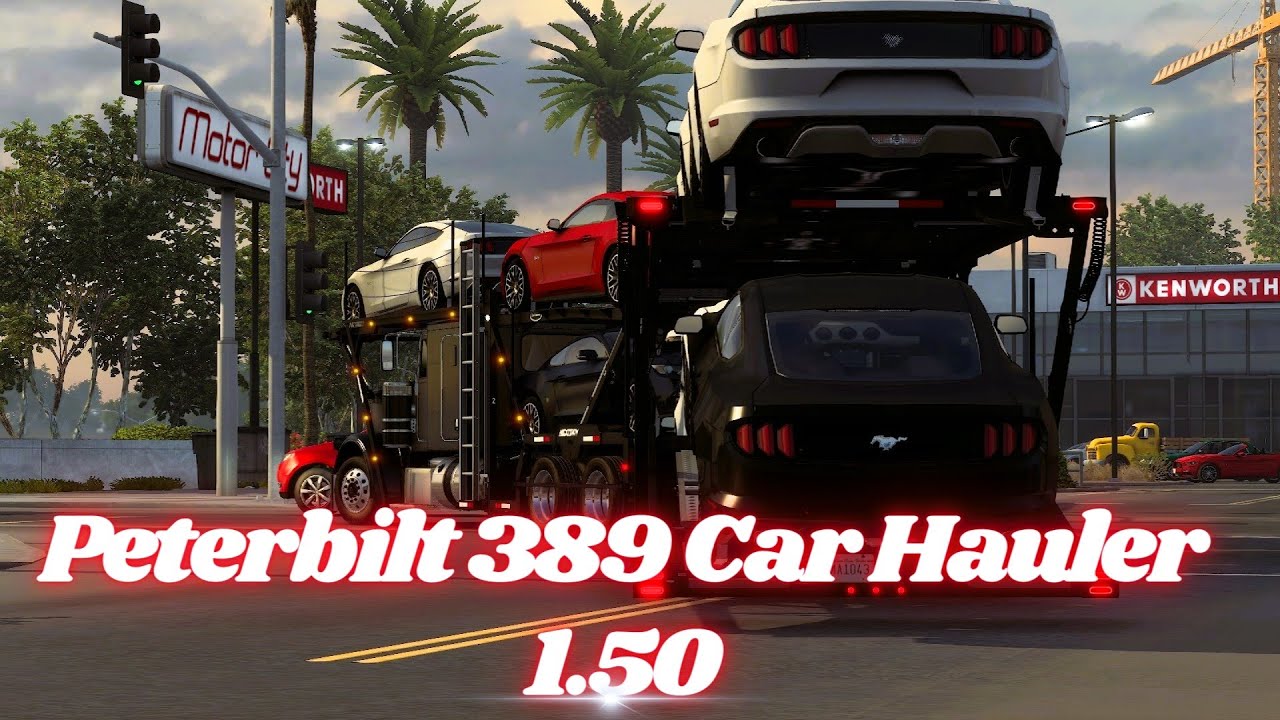 ATS Mods 1.50 | Peterbilt 389 Car Hauler v1.2 1.50 | American Truck Simulator