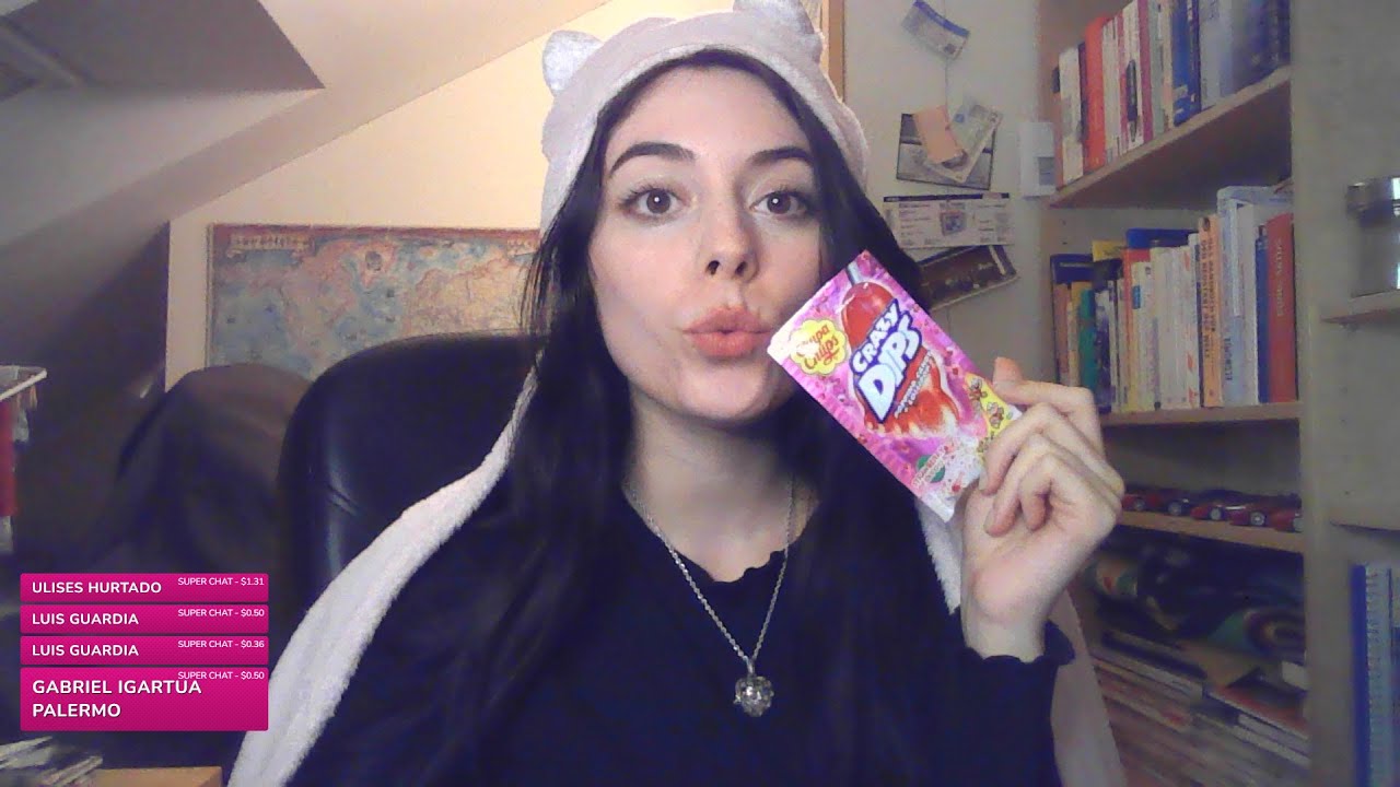 ASMR en VIVO ! Comiendo caramelo EXPLOSIVO, muchos mouth sounds