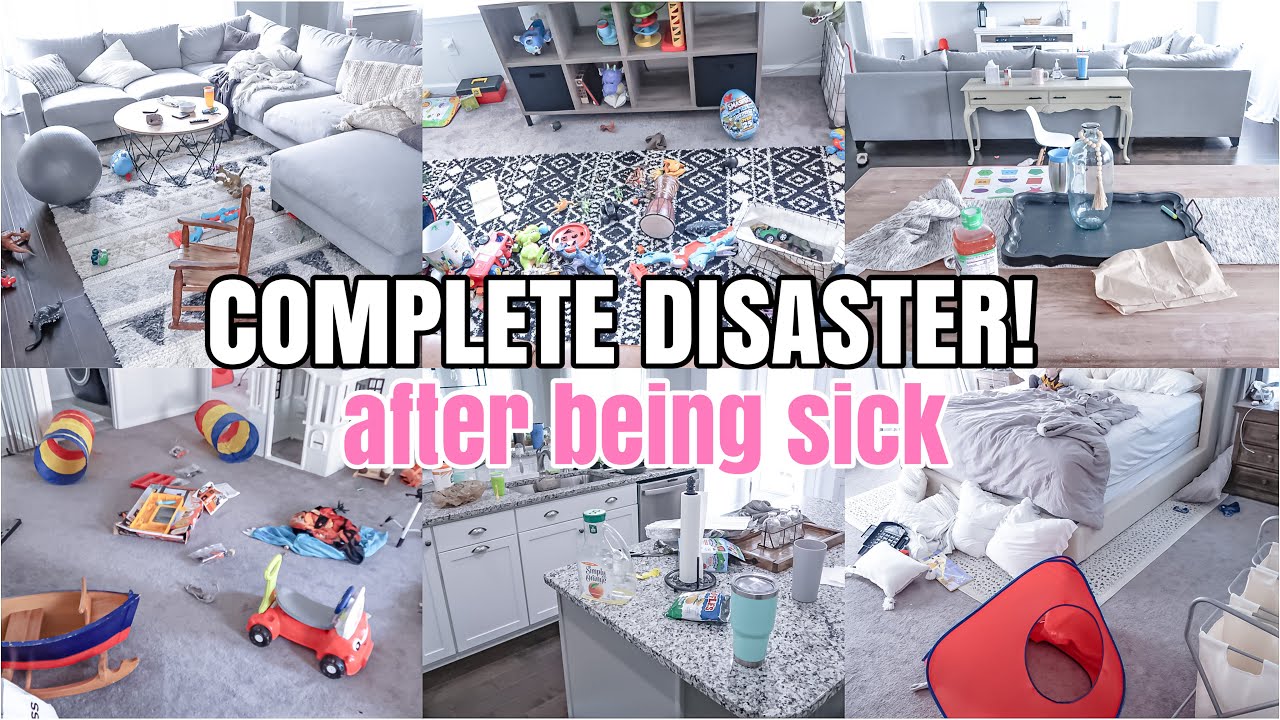 REAL LIFE CLEAN WITH ME AFTER BEING SICK | COMPLETE DISASTER | MESSY HOUSE TRANSFORMATION
