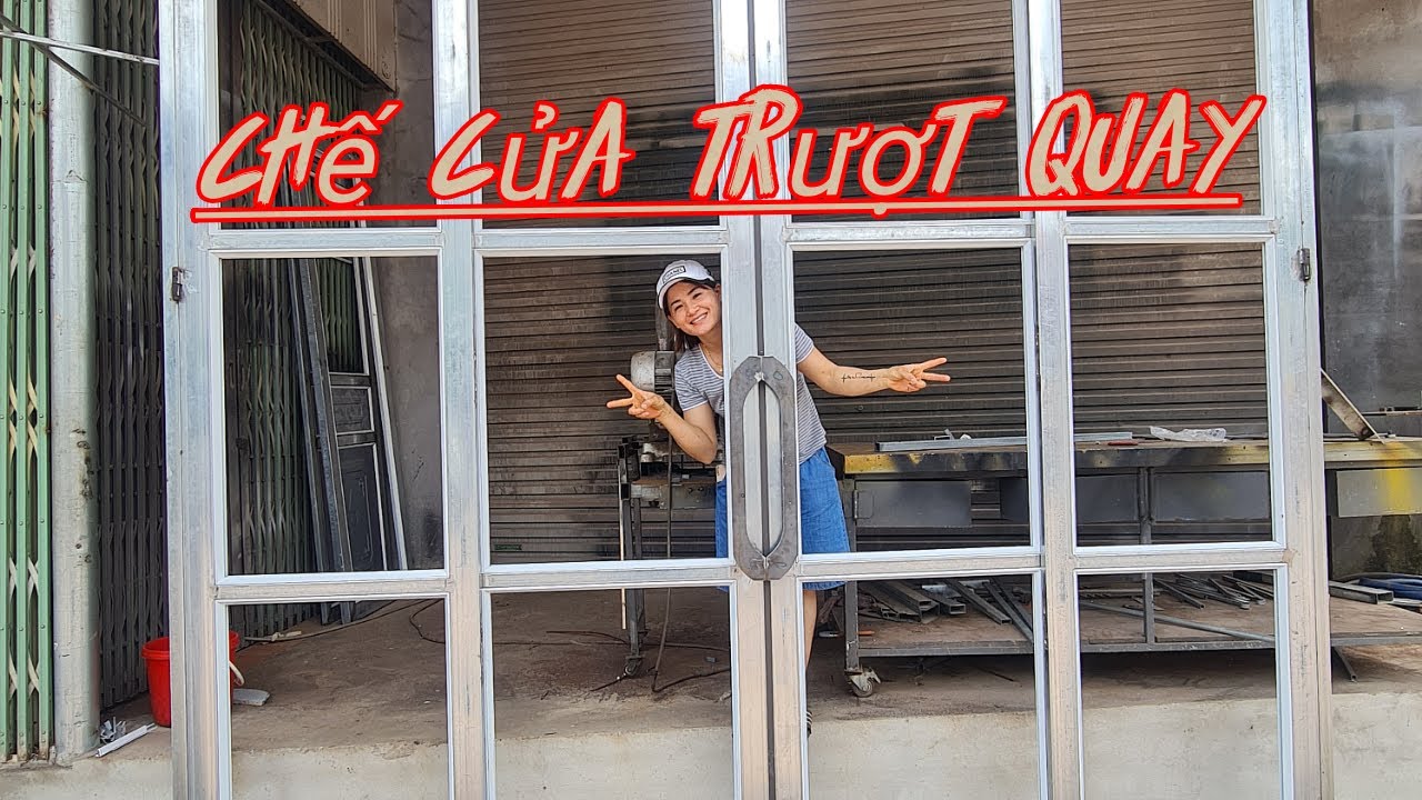 Cửa trượt quay dành cho hộ nghèo# chế cửa trượt quay hộp kẽm# cửa trượt quay sắt