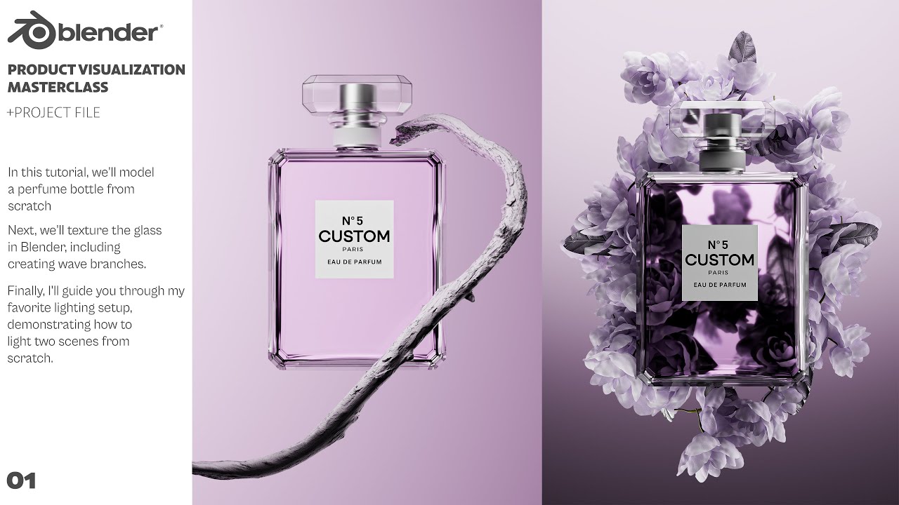 Master Product Visualisation in Blender for Beginner(class 1: Perfume Product)
