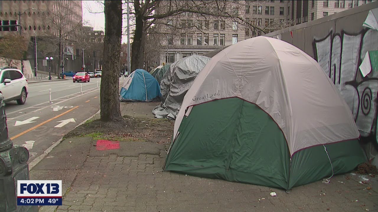 Report: More than half of homeless people offered shelter by City of Seattle say no | FOX 13 Seattle