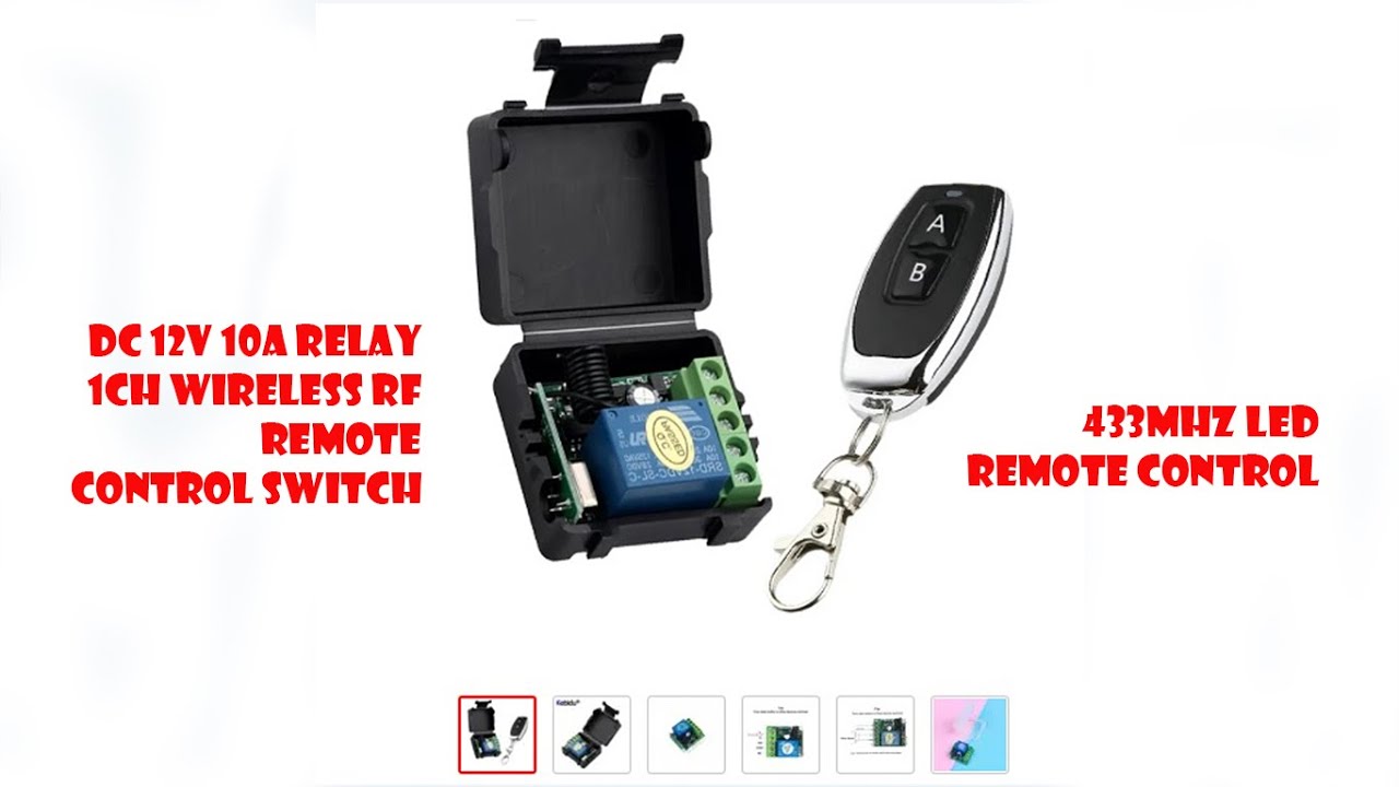How to use 1 Channel DC12V 433Mhz Remote Control Switch With 2 Button Remote Control