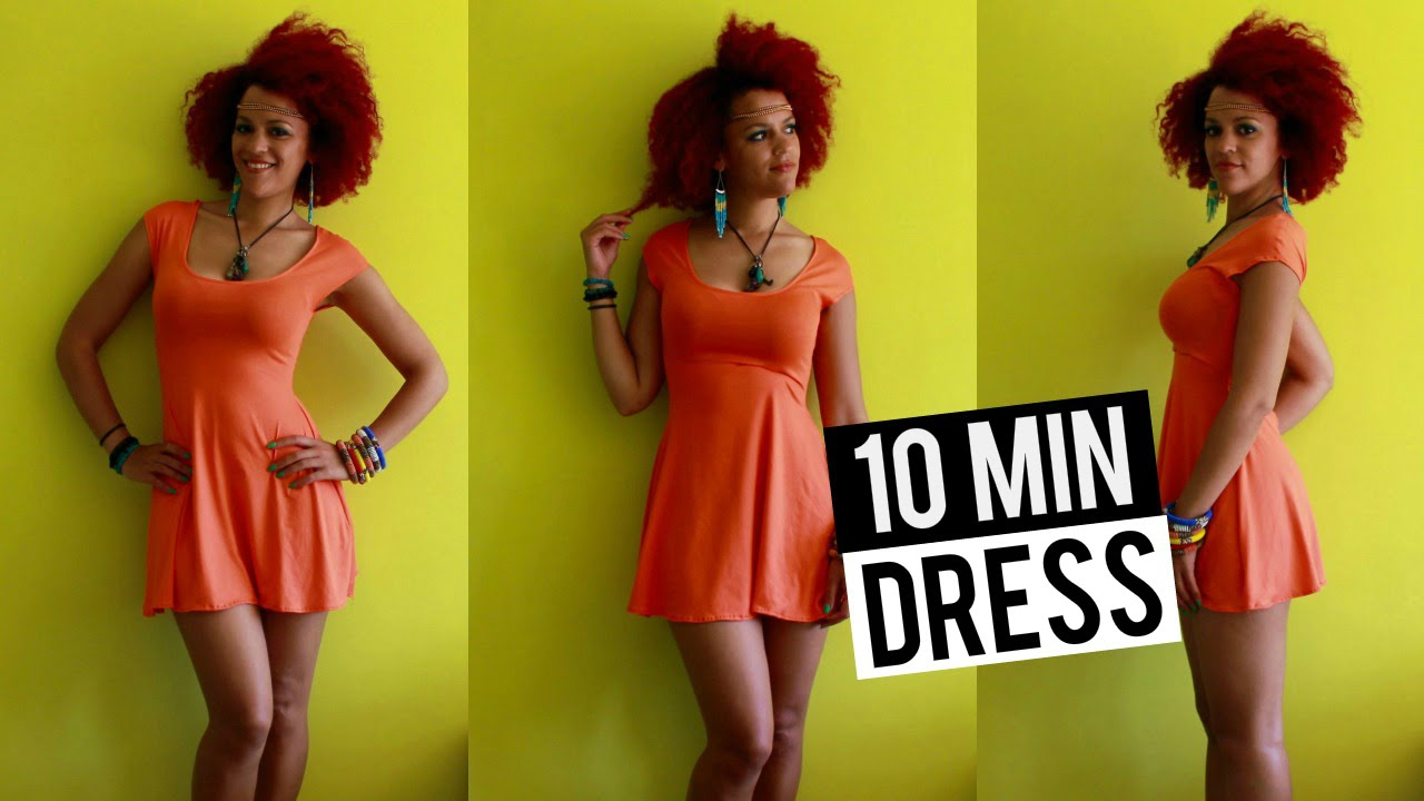 DIY Summer Skater Dress in 10 min | DIY Clothes