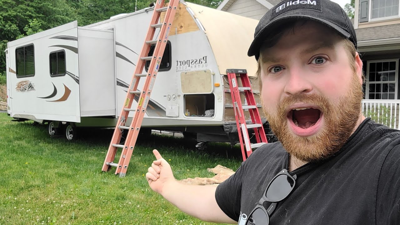 We Have Almost Completely Rebuilt The Salvage Camper!