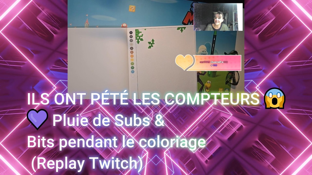 ILS ONT PÉTÉ LES COMPTEURS 😱💜 Pluie de Subs & Bits pendant le coloriage (Replay Twitch)