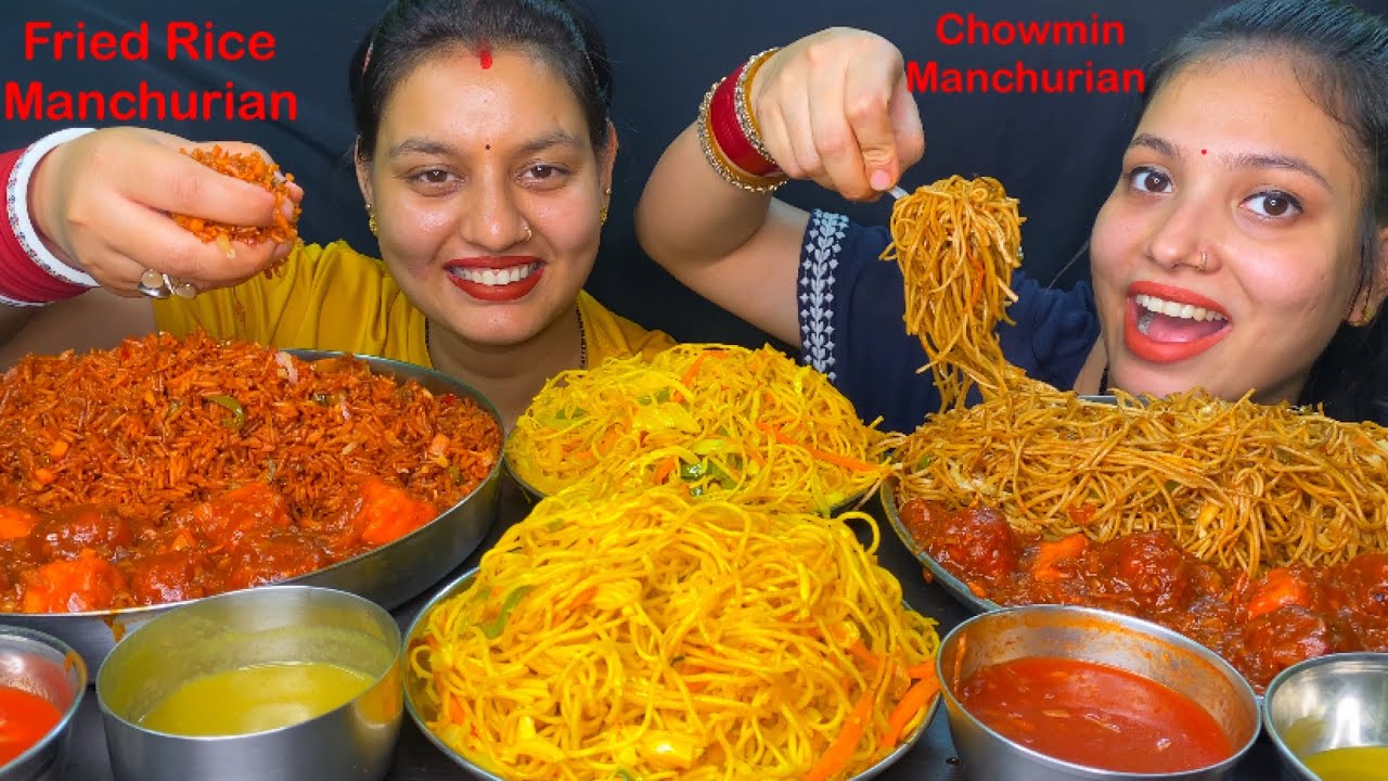 Eating Spiciest 🔥Schezwan Noodles, Chowmin, Paneer Manchurian, Veg Manchurian, Chilli Garlic Noodle