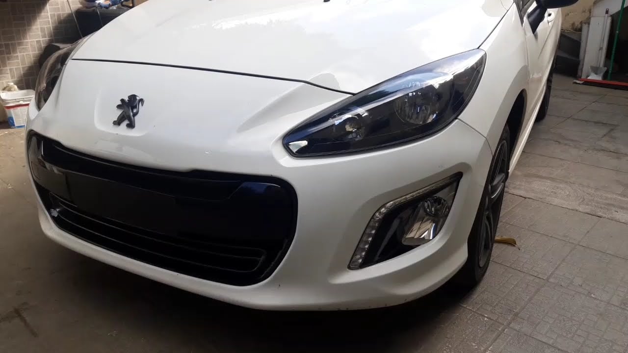 Peugeot 308 THP, adeus cromados! Fazendo máscara negra nos faróis!