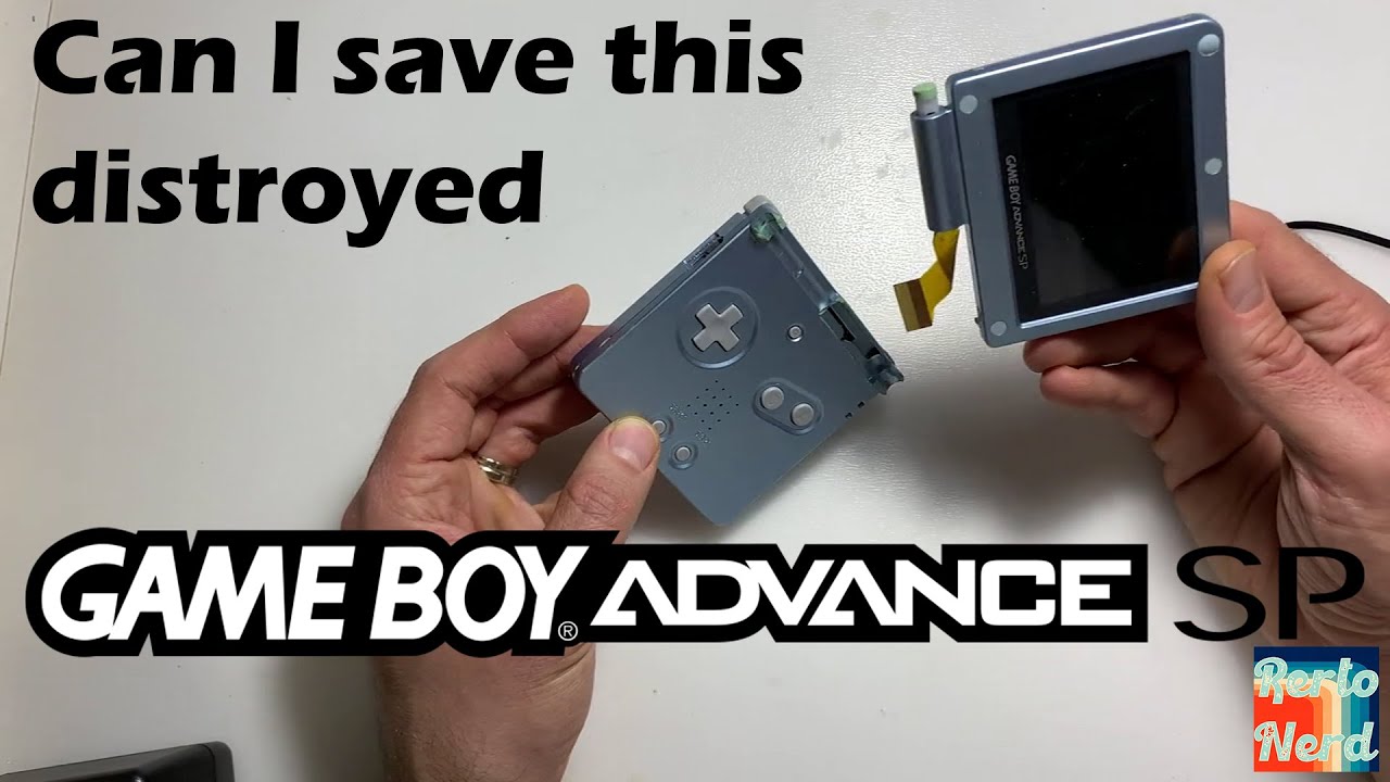 Destroyed GBAdvance SP AGS-101 -PART 1 - Can I save it? - disassembly - IPA - new Shell - new hinges