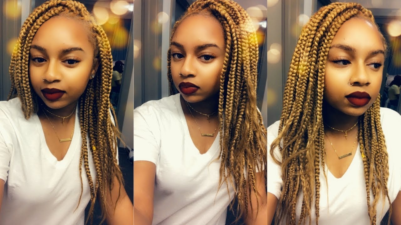 Honey Blonde Box Braids VLOG | EASY METHOD | Urban Beauty Pre-Pulled Kanekalon Hair