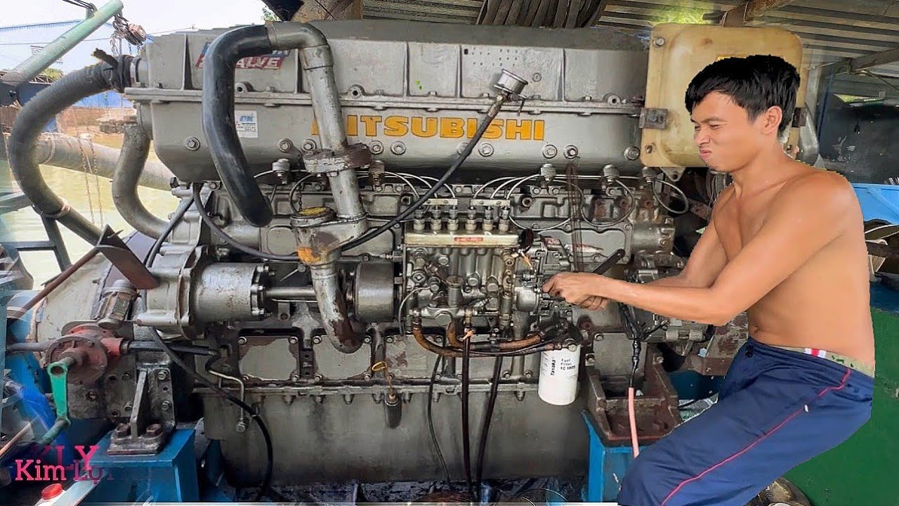 MITSUBISHI S6B, Máy Chạy Tự Nhiên Tuột Ga, Lộc Sửa 1 Phát Chạy Bốc Liền.