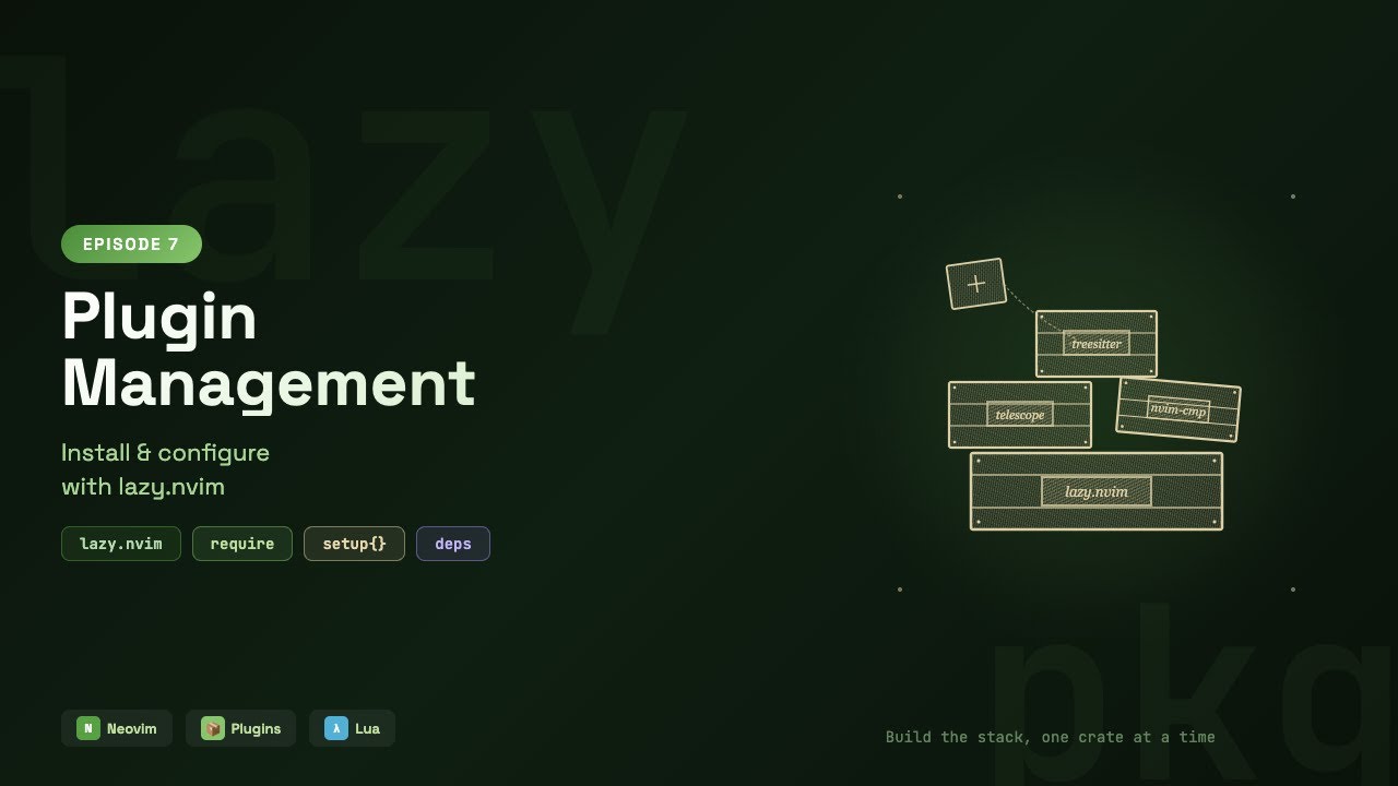 Neovim Plugin Management with lazy.nvim: Install & Configure 6 Essential Plugins | Episode 7