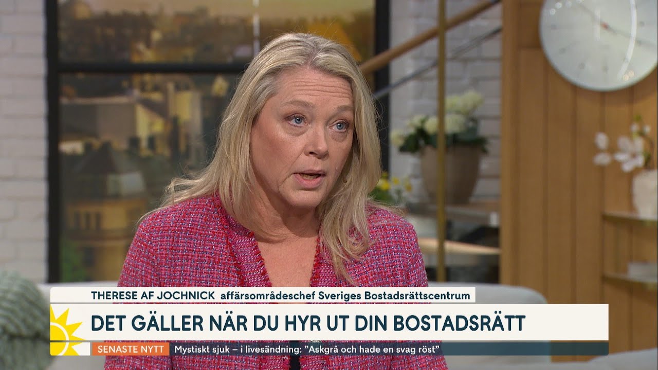 Vill du hyra ut din bostadsrätt i andrahand? – detta gäller | Nyhetsmorgon | TV4 & TV4 Play