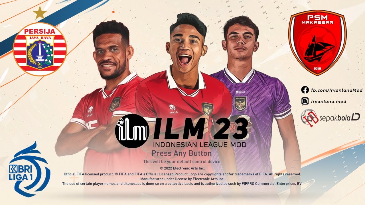 FIFA 23 - BRI Liga 1 - Persija Jakarta vs PSM Makassar | MOD ILM 23