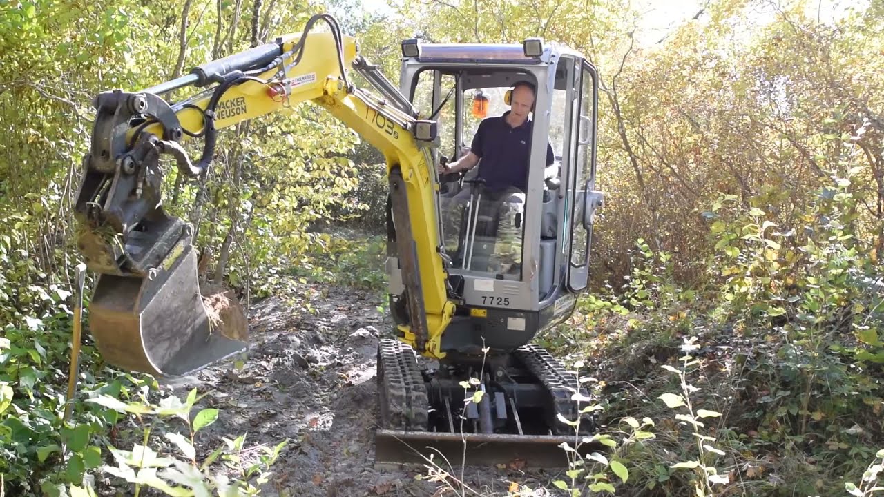 Grävarbete för vattenledning och värmekulvert