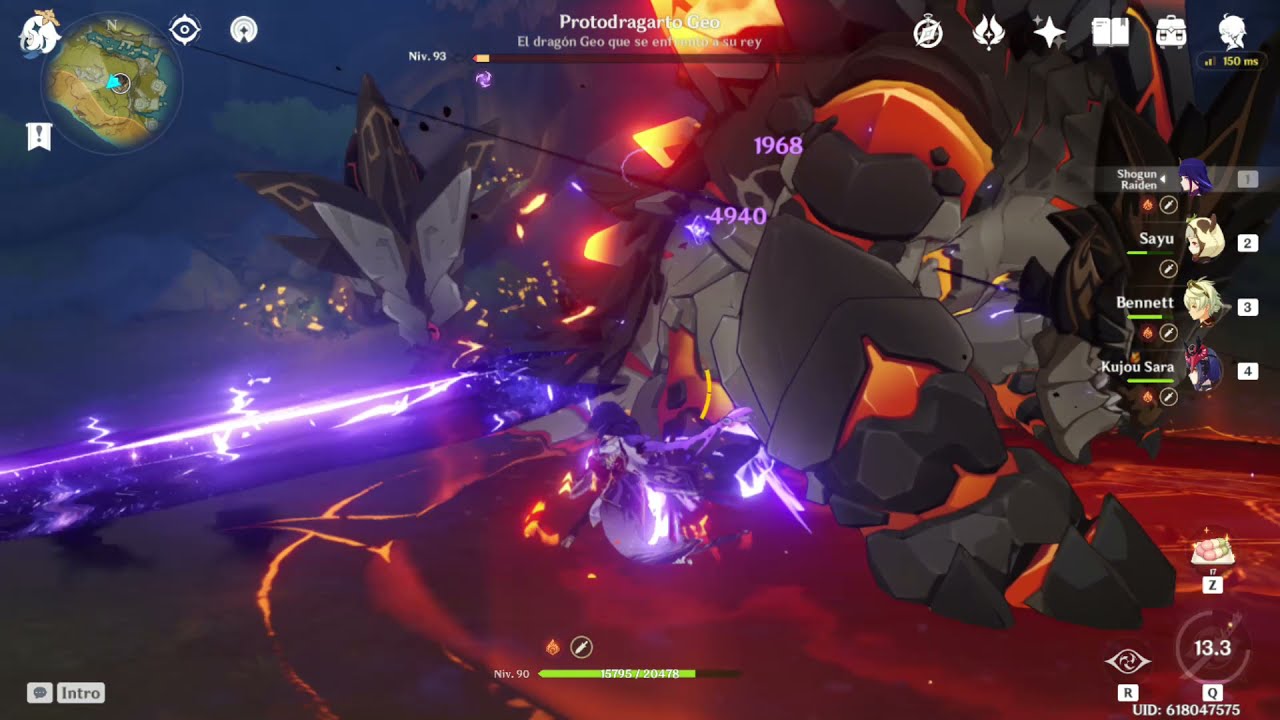 Genshin Impact - Metathran - Shogun Raiden vs Protodagarto Geo (fuego)