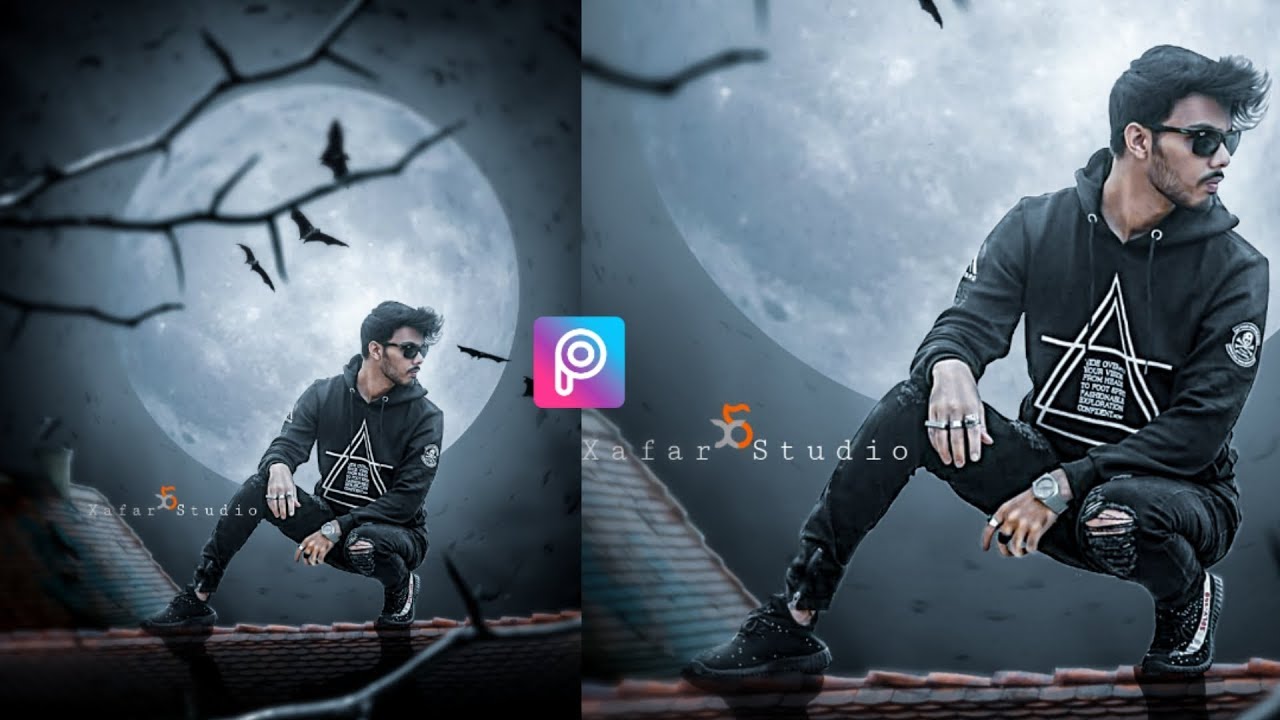 PicsArt Scary Dark Night - Full Moon PicsArt in Visual Photo Editing | Best Photo Editing of 2020