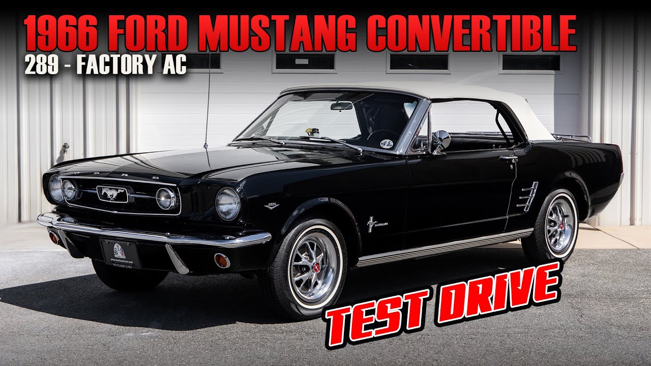 1966 Ford Mustang Convertible 289 with Factory Air Conditioning - Test Drive