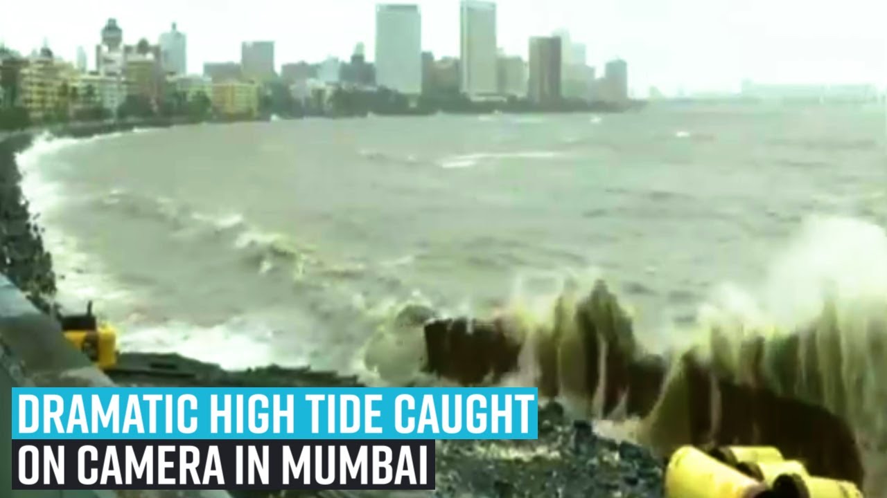 Dramatic high tide caught on camera in Mumbai