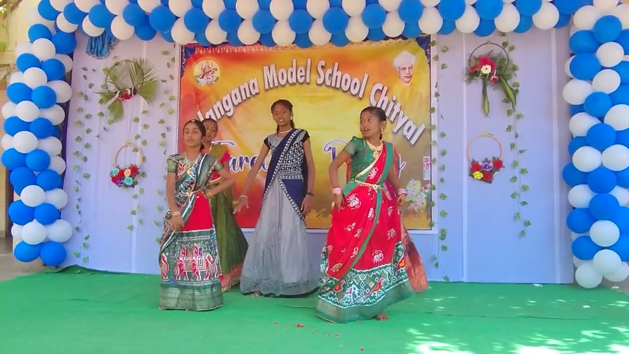 Telangana model school CHITYAL Farewell party celebrations ❤️❤️dance performance by 6th class girls