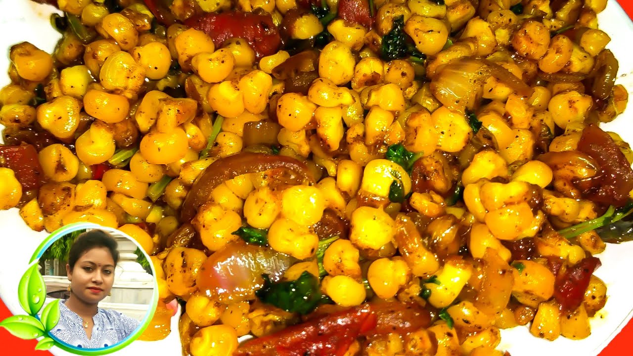 সেদ্ধ মাসালা ভুট্টা চাটপটা রেসিপি - Masala Corn Recipe Bengali Style - Spice Chaat - corn boiled