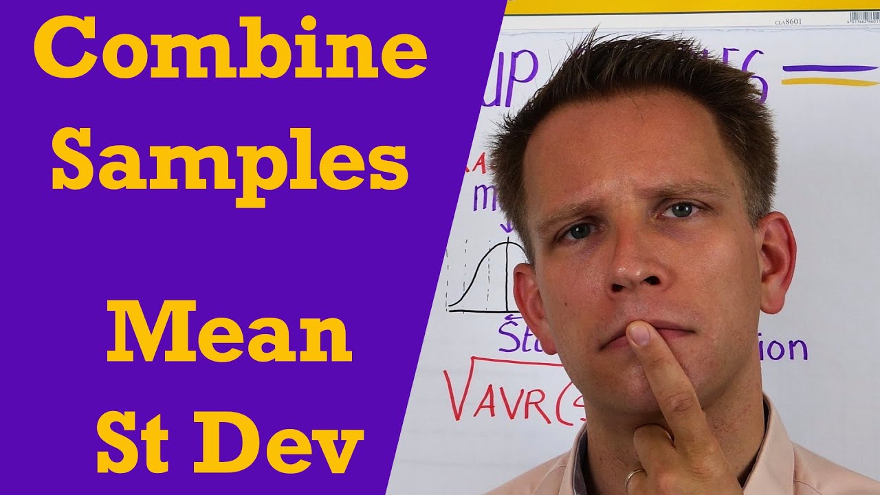 How to combine sample data using only mean and standard deviation