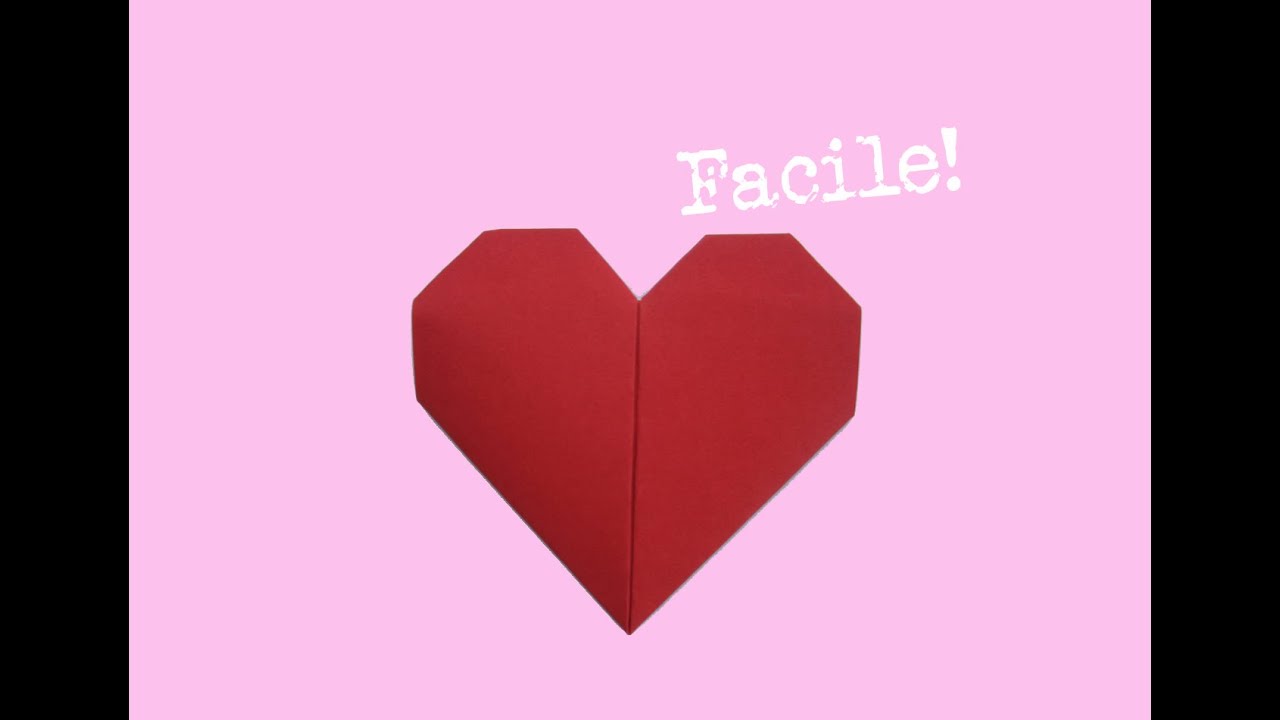 Faire un coeur en origami - papier - facile - bricoler - instruction - tutorial