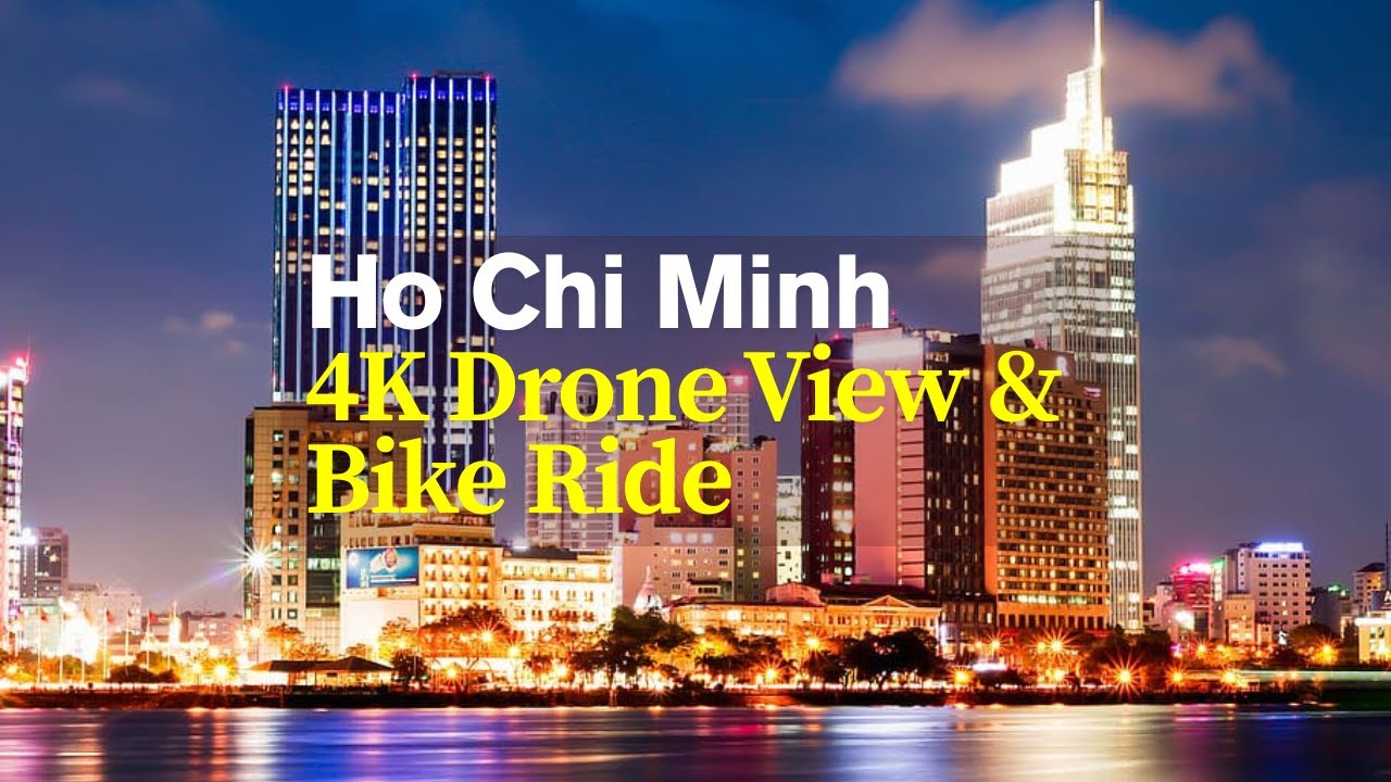 Saigon at Night | 4K Motorbike & Drone Tour of Ho Chi Minh City After Dark | #Drone #Saigon