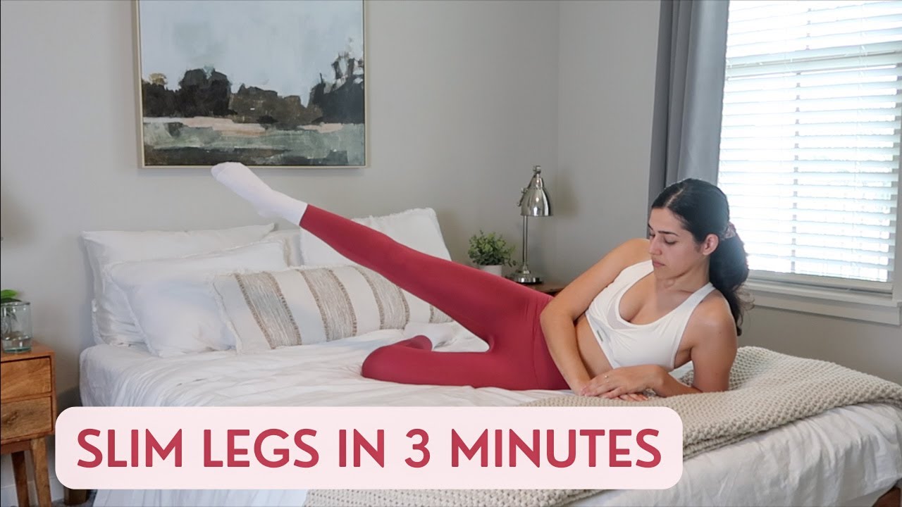 SLIM LEGS IN BED WORKOUT // 3 MINUTE WORKOUT (Slim Thighs, Toned Legs)