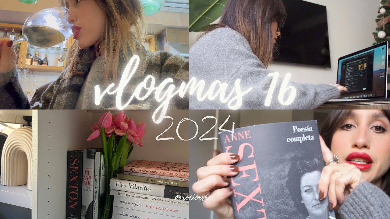 vlogmas #16 2024 | libros de poesía desamor, un vinito al salir de trabajar y unboxing @Rocío RC