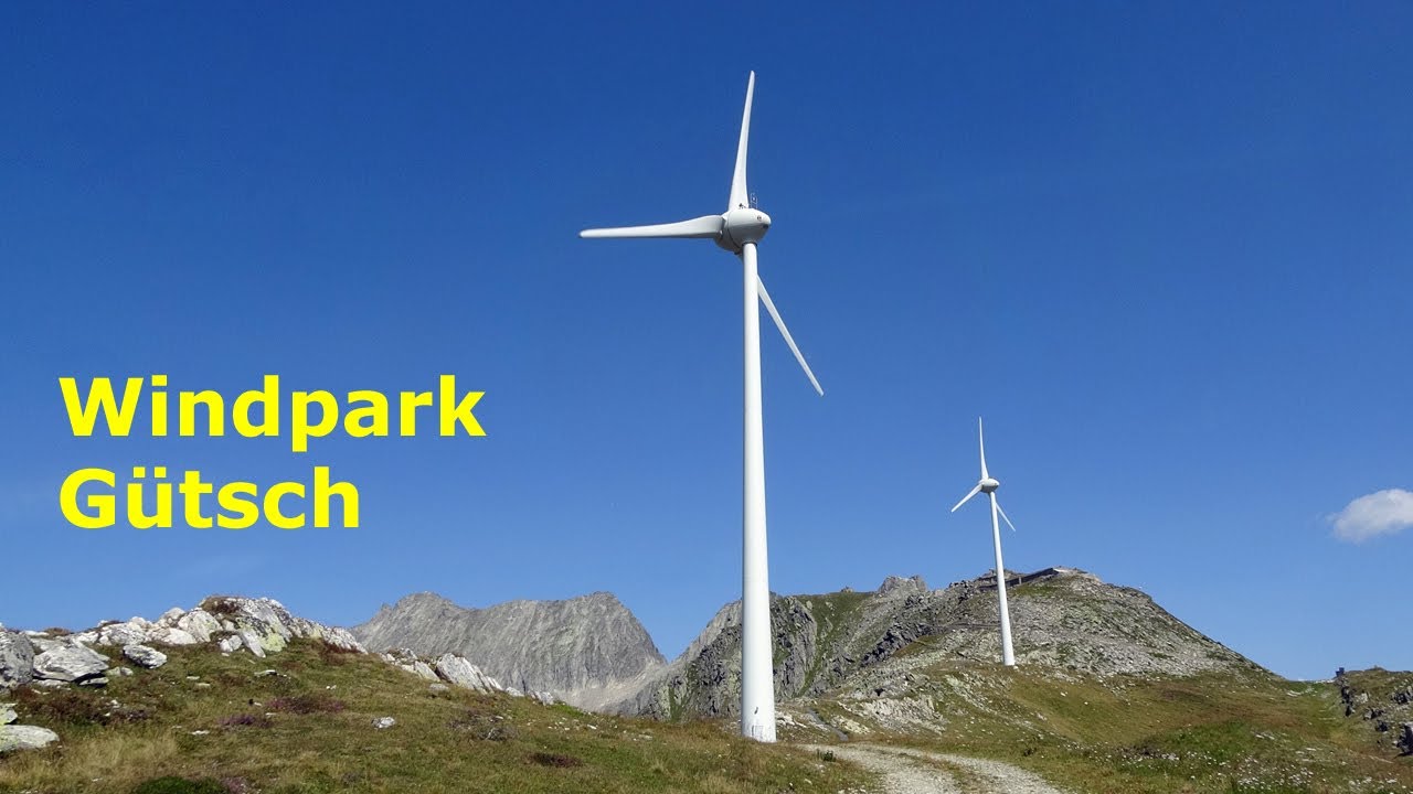 Windpark Gütsch bei Andermatt, Schweiz