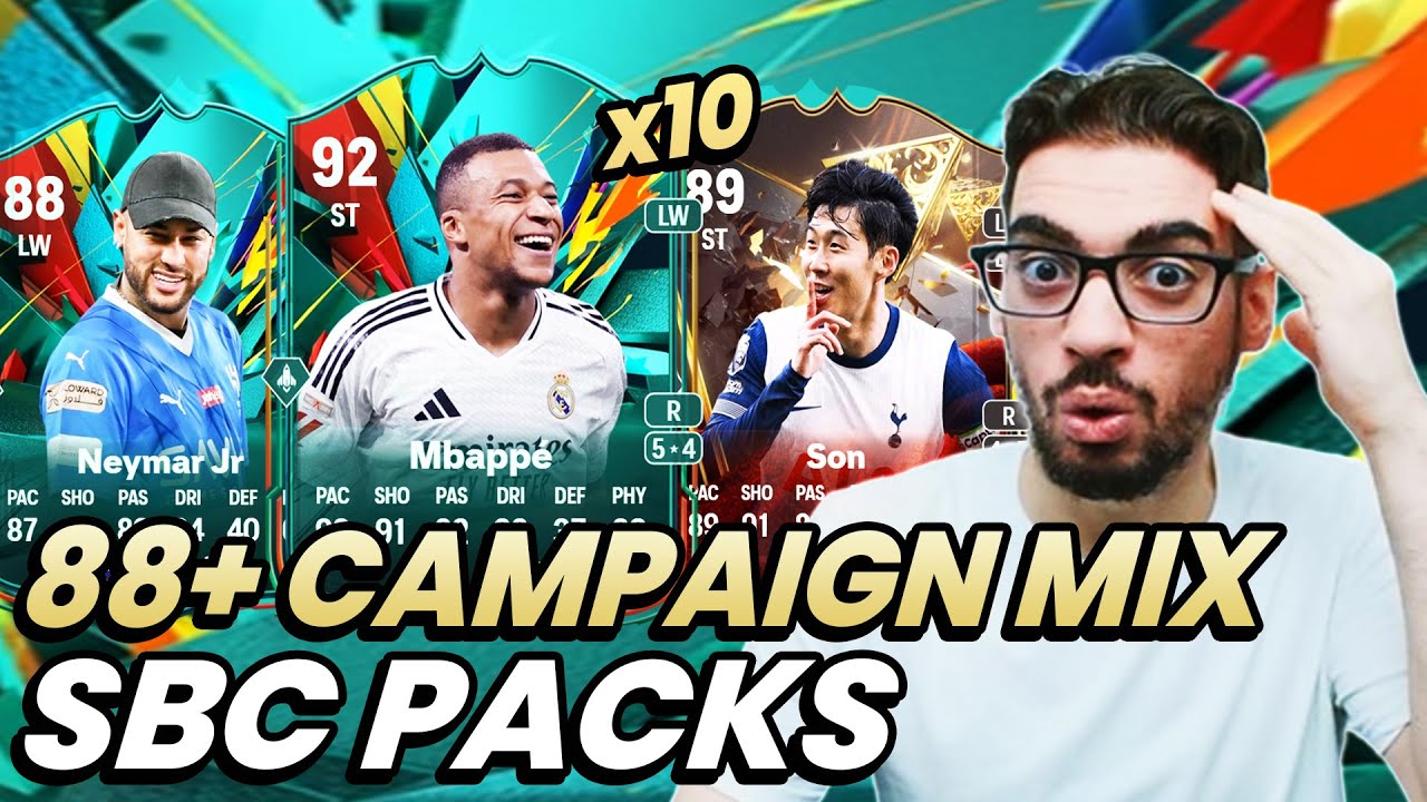 10x 88+ CAMPAIGN MIX UPGRADE SBC PACKS! EAFC 24 Ultimate Team