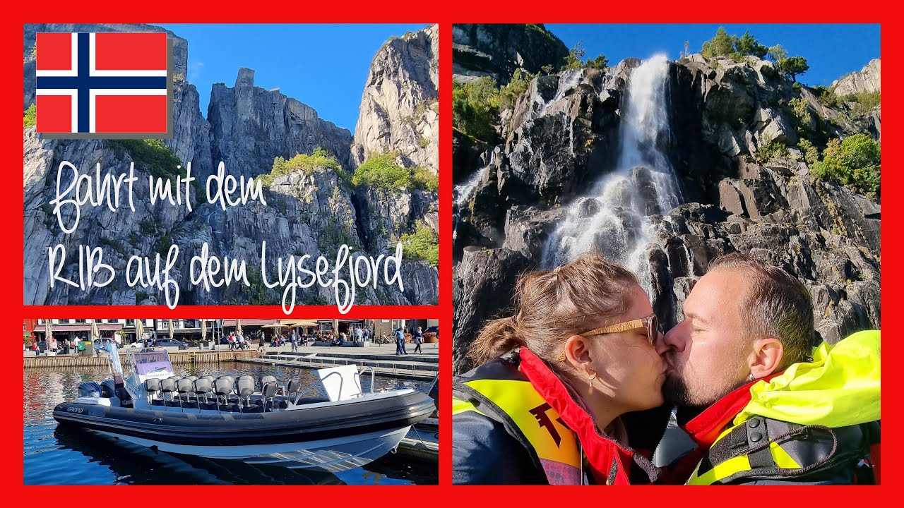 RIB Speedboat Lysefjord Stavanger Norwegen - Preikestolen Whisky falls und mega Landschaft Boat Ride