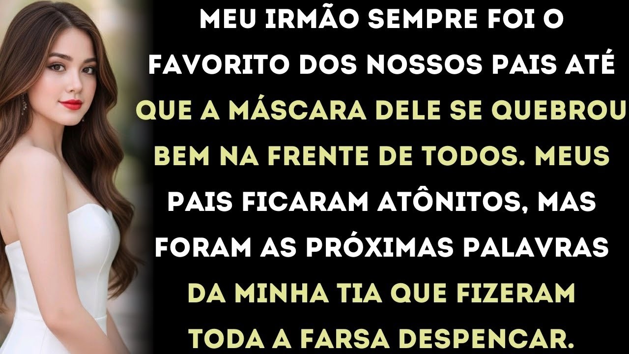meu irmão sempre foi o favorito dos nossos pais, até que a máscara dele se quebrou bem na frent
