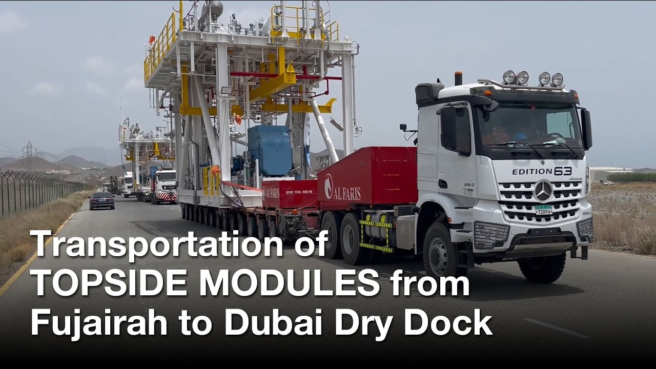 FPSO Topside Modules Transport | 500T Heavy Haul from Fujairah to Dubai Dry Dock | Al Faris
