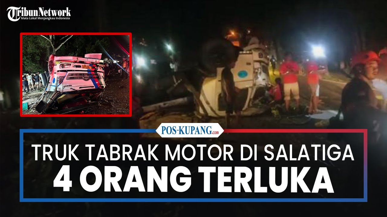 Truk Rem Blong Tabrak Dua Motor di JLS Salatiga, Empat Orang Terluka