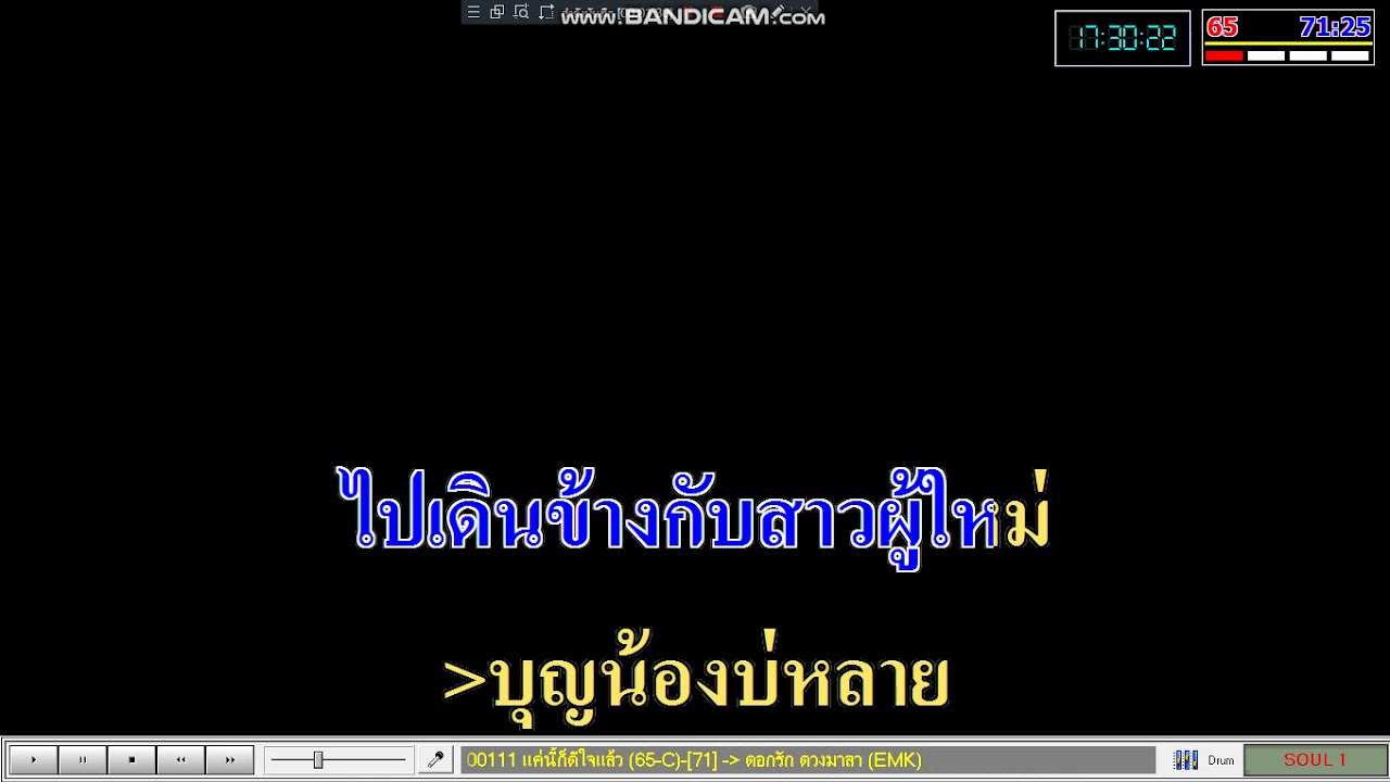 แค่นี้ก็ดีใจแล้ว - คาราโอเกะ ดอกรัก