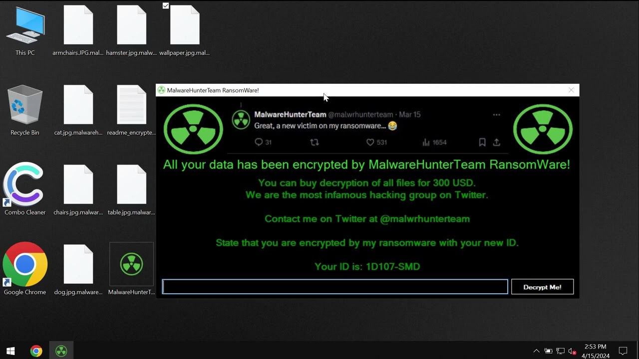 MalwareHunterTeam ransomware removal [.MalwareHunterTeam file virus].