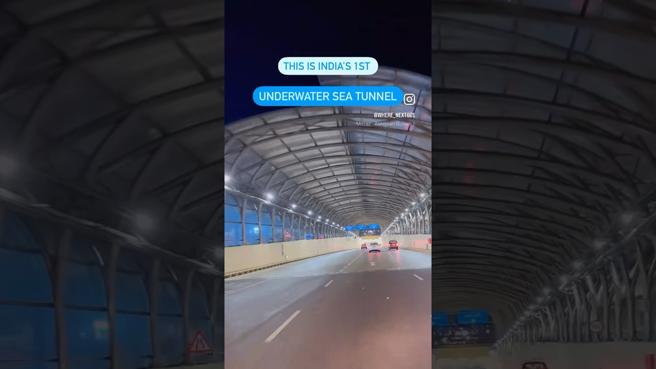 This is India&rsquo;s first underwater sea tunnel in Mumbai 😍 #mumbai  #infrastructure #costalroad
