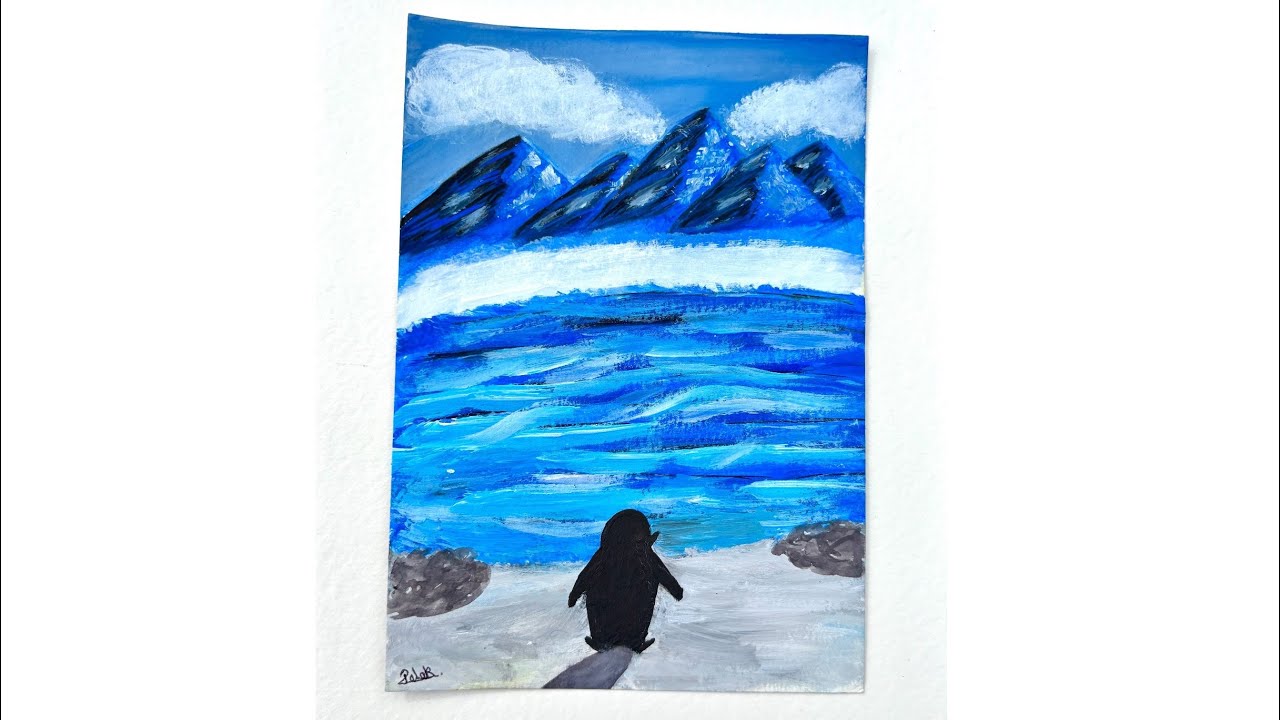 How To Paint But Why Penguin | Easy | Step By Step Tutorial | Painting |