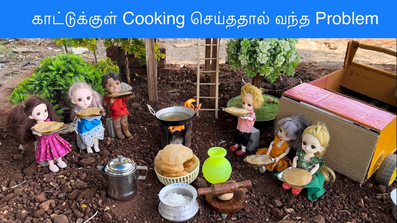 காட்டுக்குள் Cooking செய்ததால் வந்த Problem#chuttibomma #classicminifood #chintu #ghost