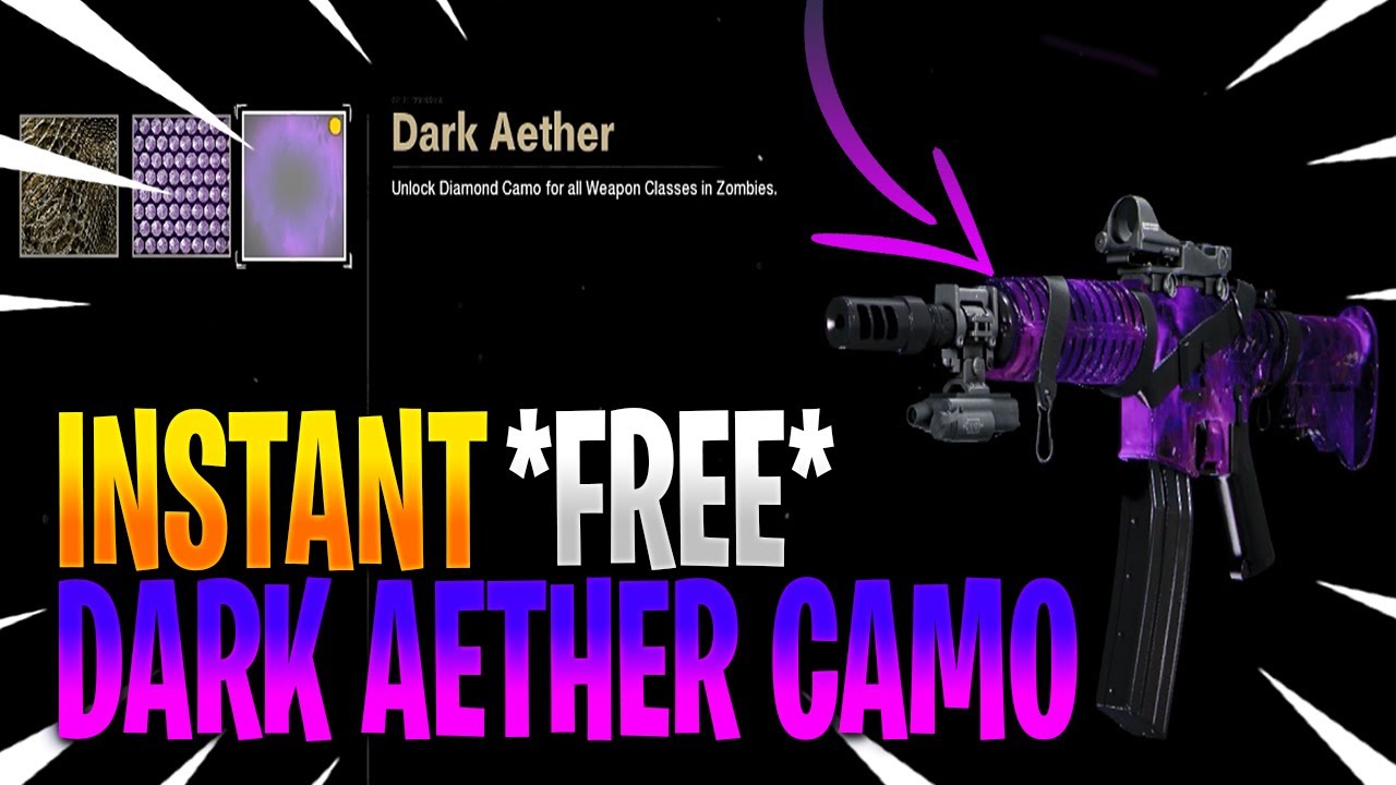 Глитчи в зомби-режиме Cold War: Как получить БЕСПЛАТНЫЙ камуфляж DARK AETHER МГНОВЕННО *ПОСЛЕ ПАТ...