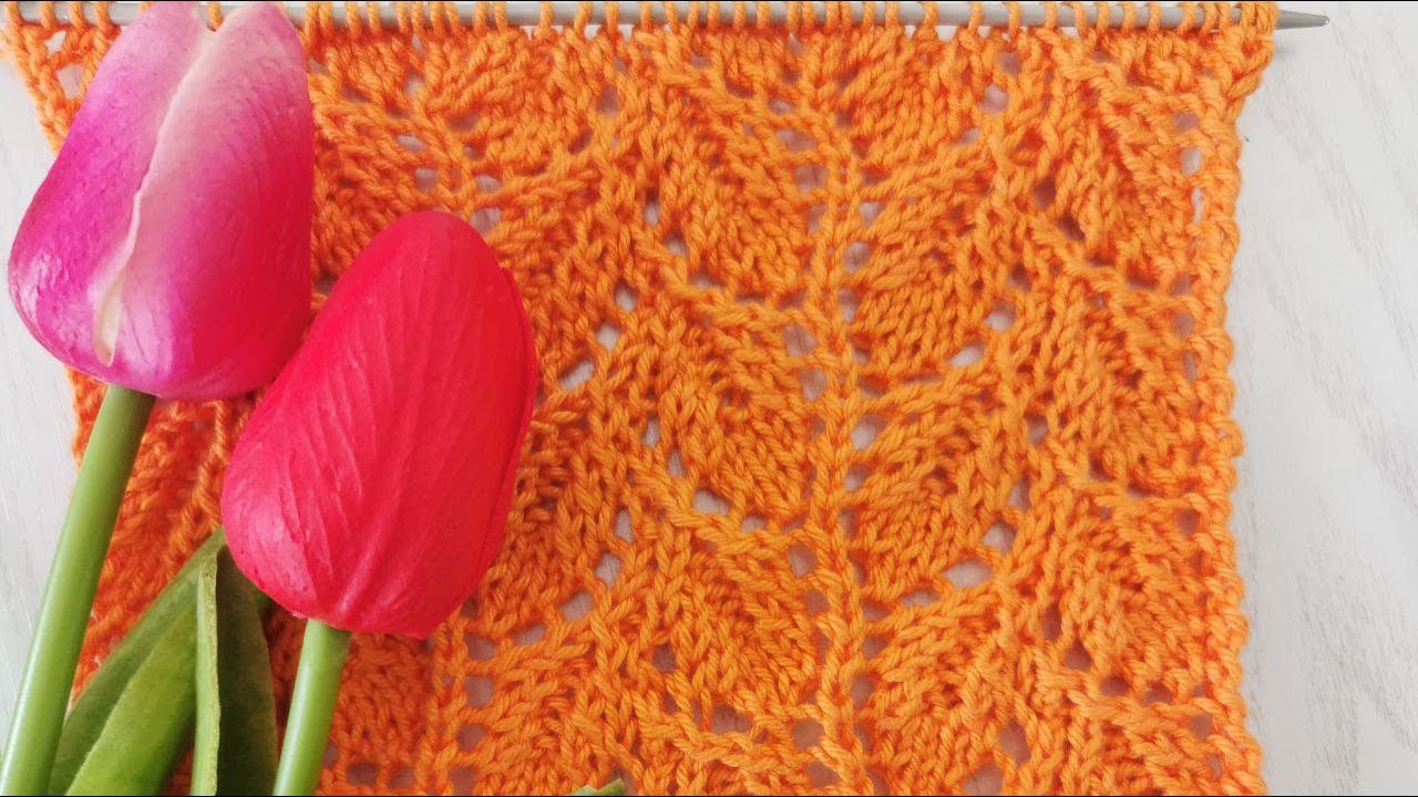 #knitting pattern *Double leaves* /#بافتنی_دومیل بافت مدل دو برگ