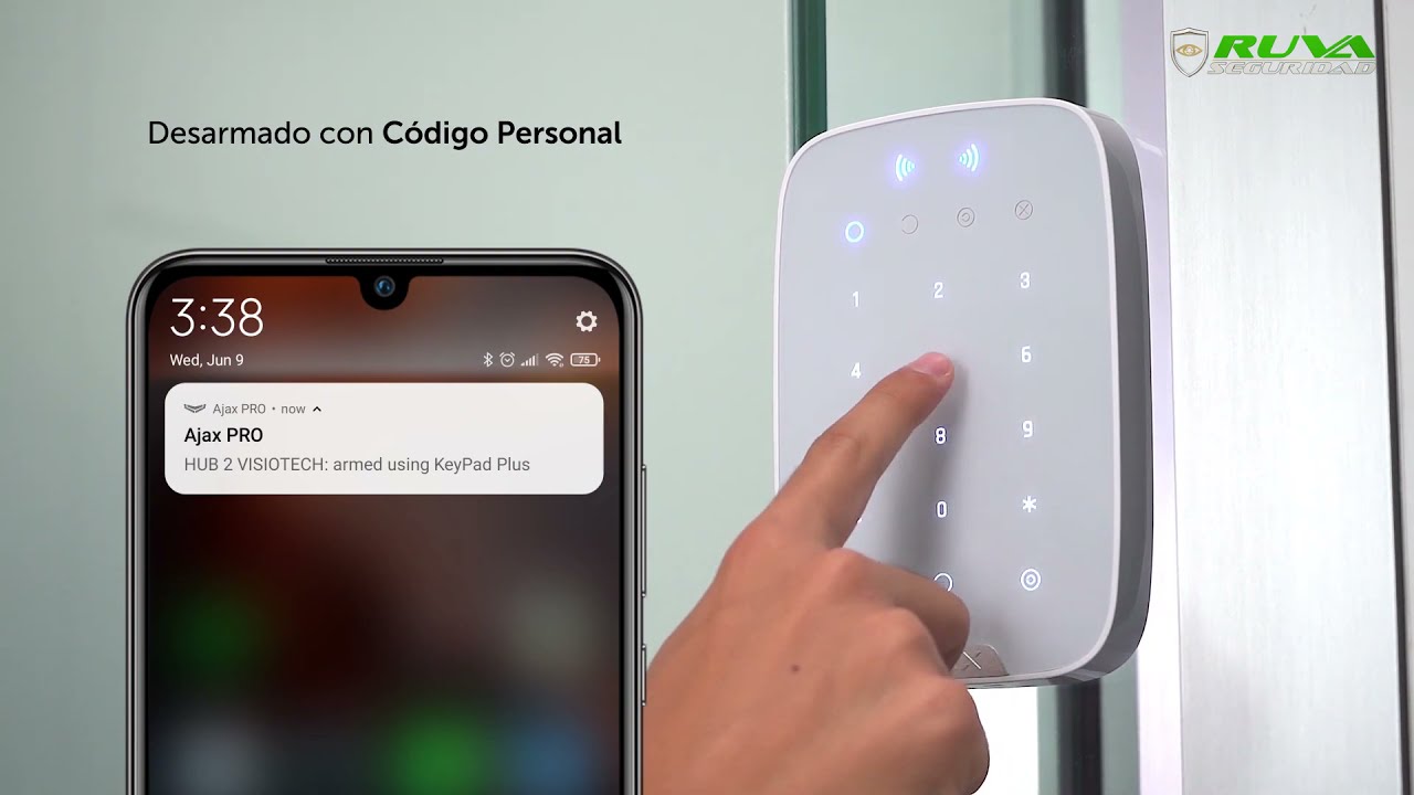 TECLADO TÁCTIL INALÁMBRICO CON LECTOR DE TAGS Y TARJETAS   KEYPAD PLUS AJAX